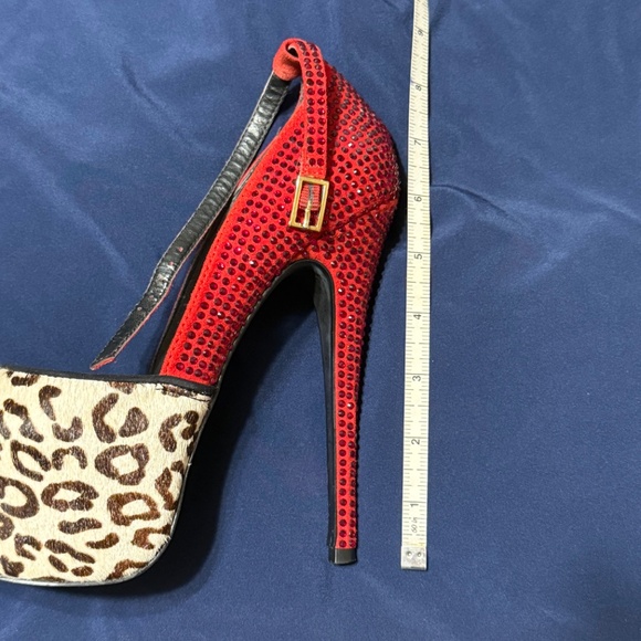 SM /PLATFORM LEOPARD PRINT RED RHINESTONE - Picture 10 of 10